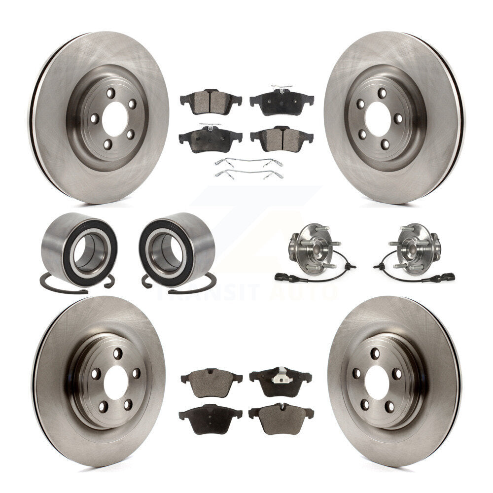Kit de chaussures de plaquettes de Rotor de frein à disque de roulement de moyeu avant et arrière (10 pièces) pour Jaguar XF XJ X