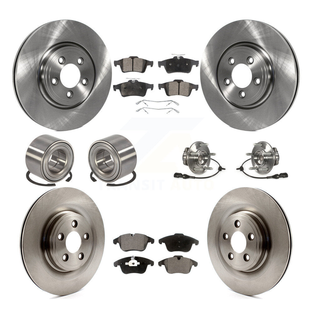 Kit de Rotor de frein et de patins de roulement de moyeu avant et arrière (10 pièces) pour Jaguar s-type XJ