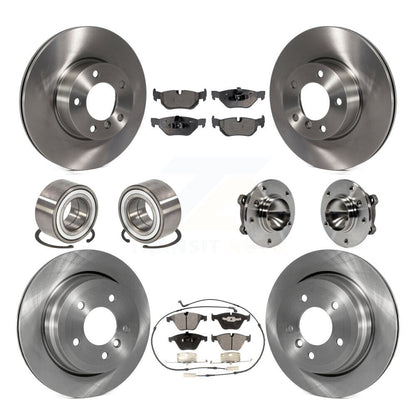 Kit de roulements de moyeu avant et arrière, Rotors et plaquettes de frein à disque (10 pièces) pour BMW 328