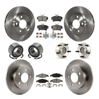 Kit de Rotor de frein à disque et de patins de roulement de moyeu avant et arrière (10 pièces) pour Ford Mustang