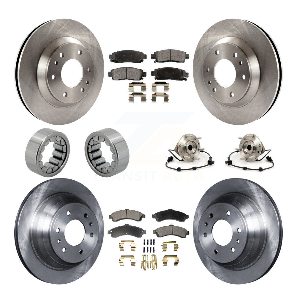 Kit de Rotor de frein et de patins de roulement de moyeu avant et arrière (10 pièces) pour GMC Envoy Chevrole