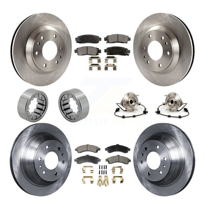 Kit de Rotor de frein et de patins de roulement de moyeu avant et arrière (10 pièces) pour GMC Envoy Chevrole
