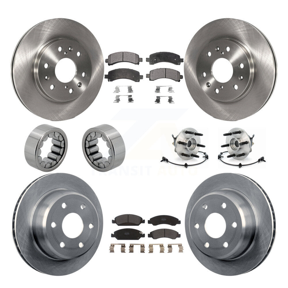 Kit de patins de Rotor de frein, roulement de moyeu avant et arrière (10 pièces) pour Chevrolet Express GM