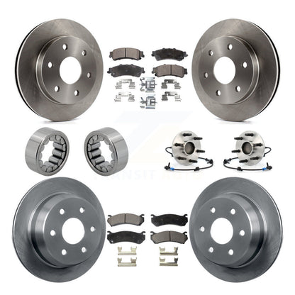 Kit de Rotor de frein et de patins de roulement de moyeu avant et arrière (10 pièces) pour Chevrolet Silverad