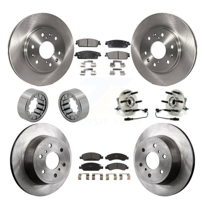 Kit de chaussures de plaquettes de Rotor de frein, roulement de moyeu avant et arrière (10 pièces) pour Chevrolet GMC Sierr