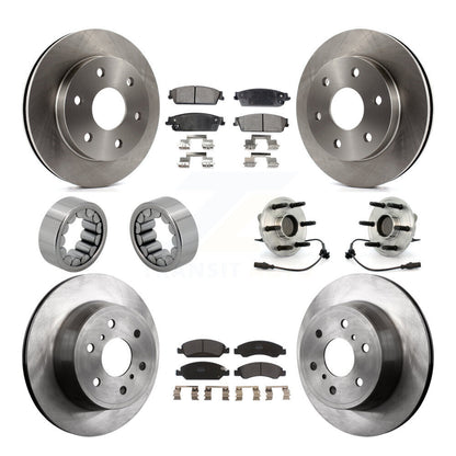 Kit de patins de rotor de frein à disque, roulement de moyeu avant et arrière (10 pièces) pour GMC Sierra 150