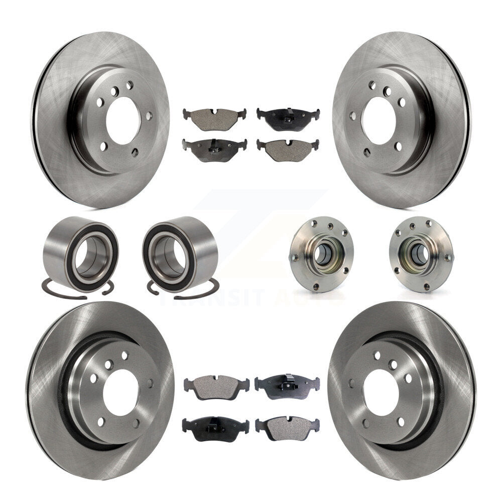 Kit de Rotor de frein et de patins de roulement de moyeu avant et arrière (10 pièces) pour BMW 325i 325Ci 328