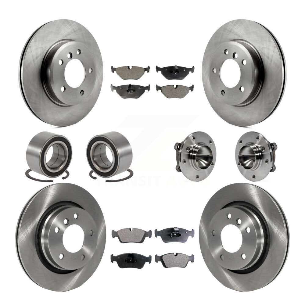 Kit de Rotor de frein à disque et de patins de roulement de moyeu avant et arrière (10 pièces) pour BMW 325C 2006