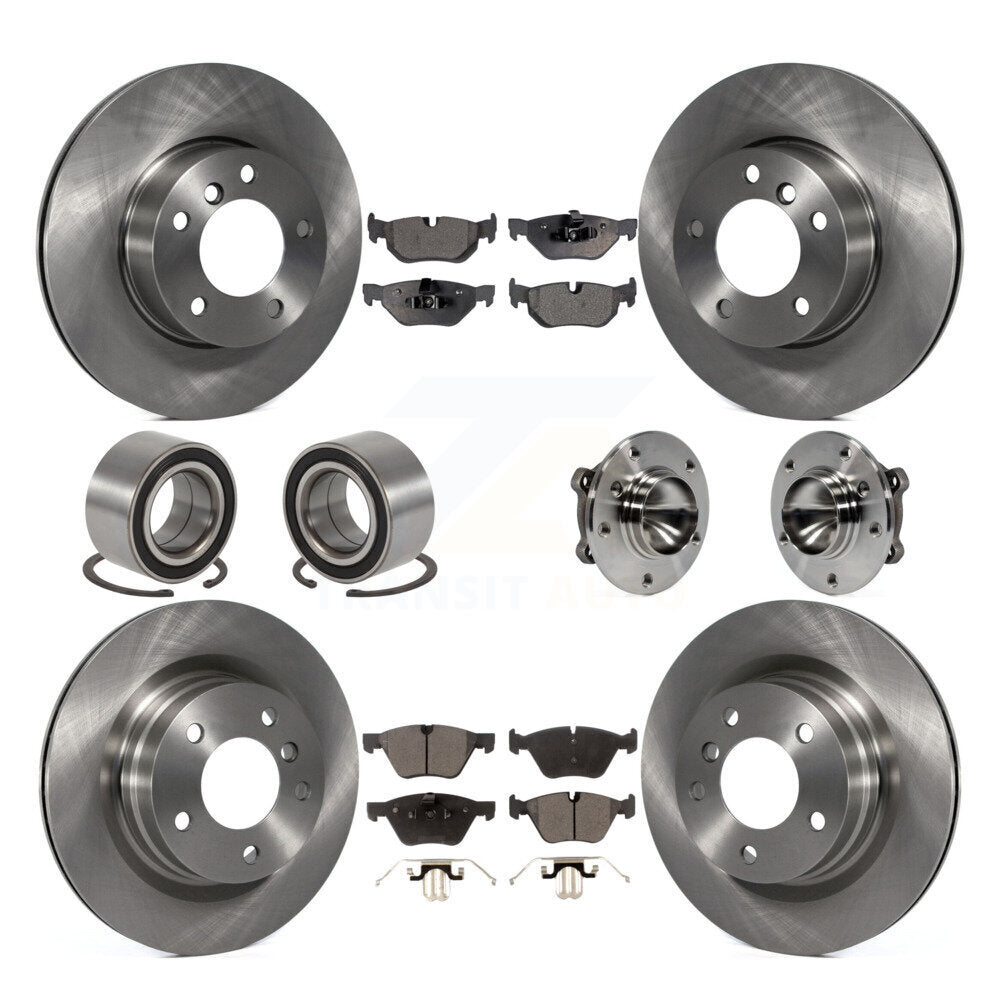 Kit de patins et rotors de frein, roulement de moyeu avant et arrière, 10 pièces, pour BMW 328i 323i 325