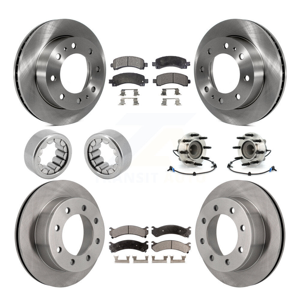 Kit de patins de Rotor de frein, roulement de moyeu avant et arrière (10 pièces) pour Chevrolet Express GM