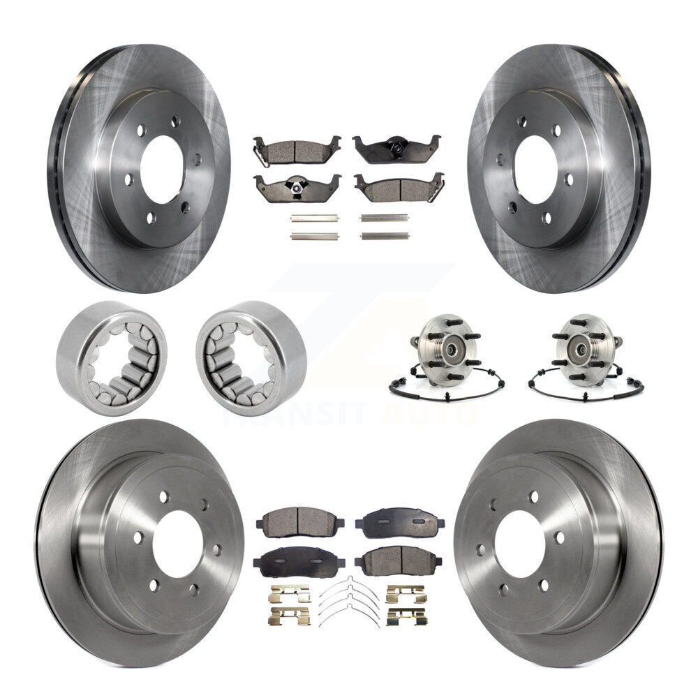 Kit de Rotor de frein et de patins de roulement de moyeu avant et arrière (10 pièces) pour Lincoln Mark LT 4W