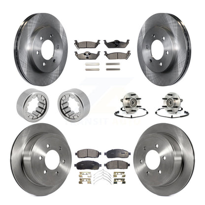 Kit de Rotor de frein et de patins de roulement de moyeu avant et arrière (10 pièces) pour Lincoln Mark LT 4W