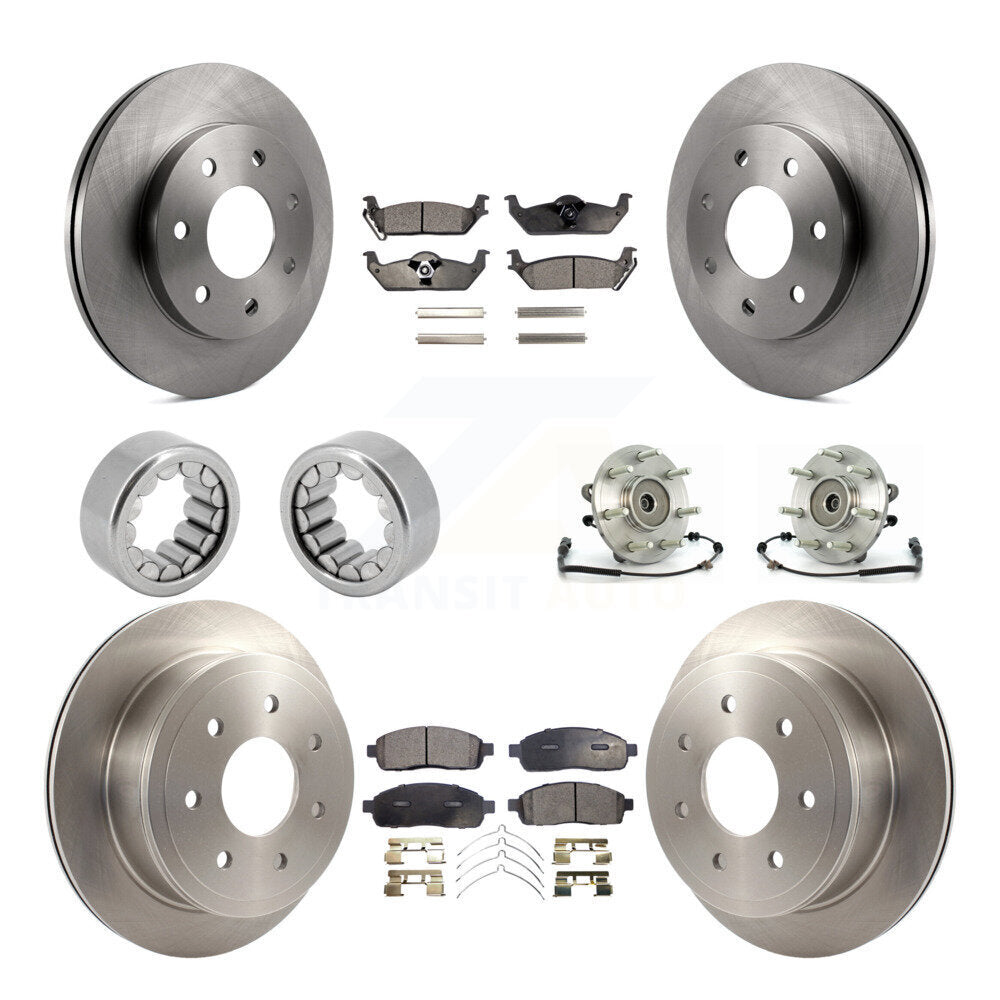 Kit de Rotor de frein et de patins de roulement de moyeu avant et arrière (10 pièces) pour Lincoln Mark LT 4W