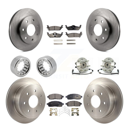 Kit de Rotor de frein et de patins de roulement de moyeu avant et arrière (10 pièces) pour Lincoln Mark LT 4W