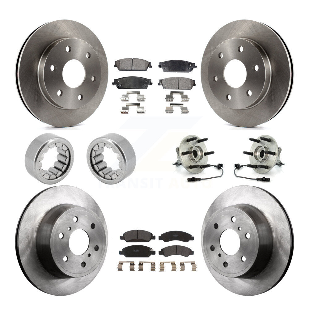 Kit de patins de rotor de frein à disque, roulement de moyeu avant et arrière (10 pièces) pour GMC Sierra 150