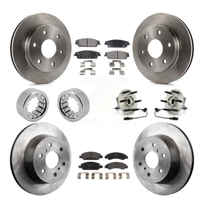 Kit de patins de rotor de frein à disque, roulement de moyeu avant et arrière (10 pièces) pour GMC Sierra 150