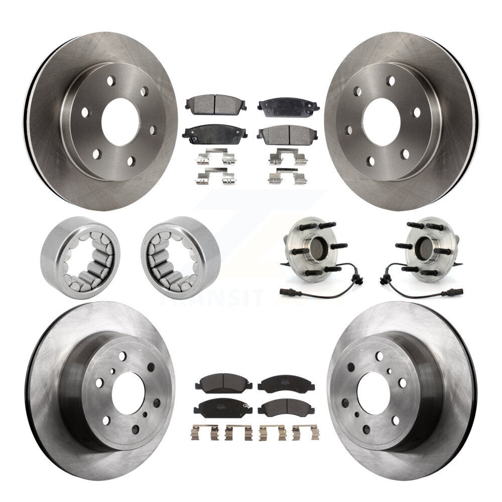 Kit de patins de rotor de frein à disque, roulement de moyeu avant et arrière (10 pièces) pour GMC Sierra 150