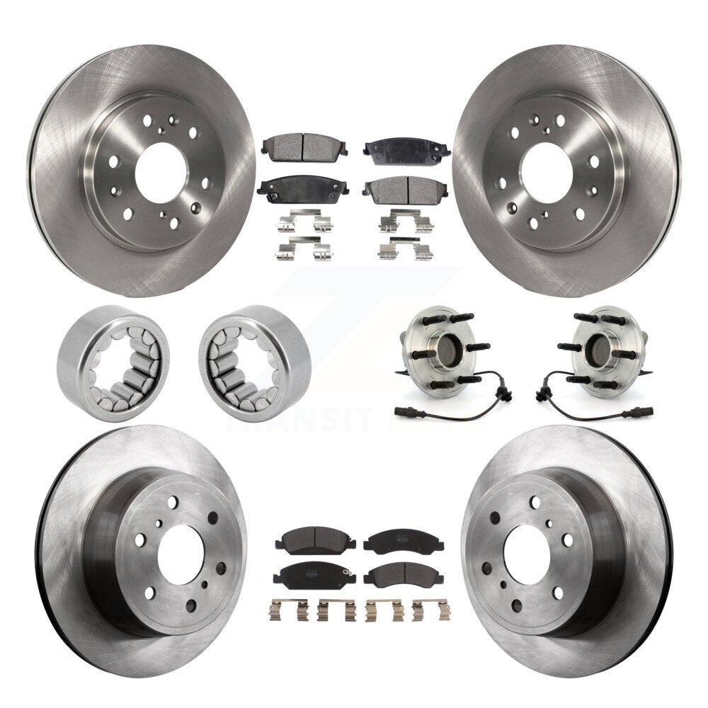 Kit de Rotor de frein et de patins de roulement de moyeu avant et arrière (10 pièces) pour Chevrolet Silverad
