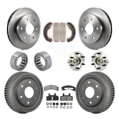 Kit de chaussures de plaquettes de Rotor de frein, roulement de moyeu avant et arrière (10 pièces) pour Chevrolet Blazer 4W