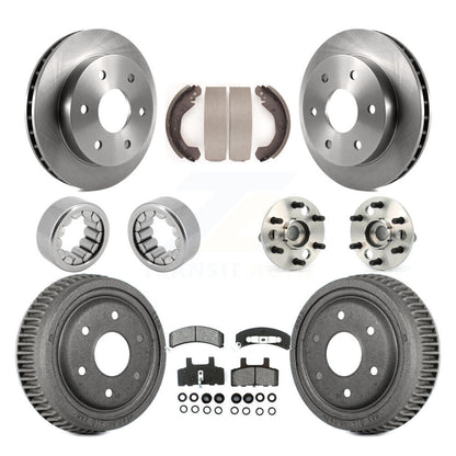 Kit de chaussures de plaquettes de Rotor de frein, roulement de moyeu avant et arrière (10 pièces) pour Chevrolet Blazer 4W
