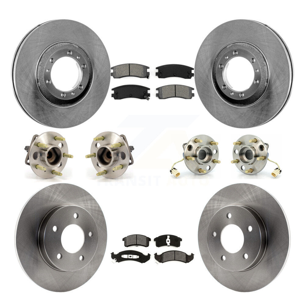 Kit de Rotor et de plaquettes de frein, roulement de moyeu avant et arrière (10 pièces) pour Buick Riviera Oldsmobil