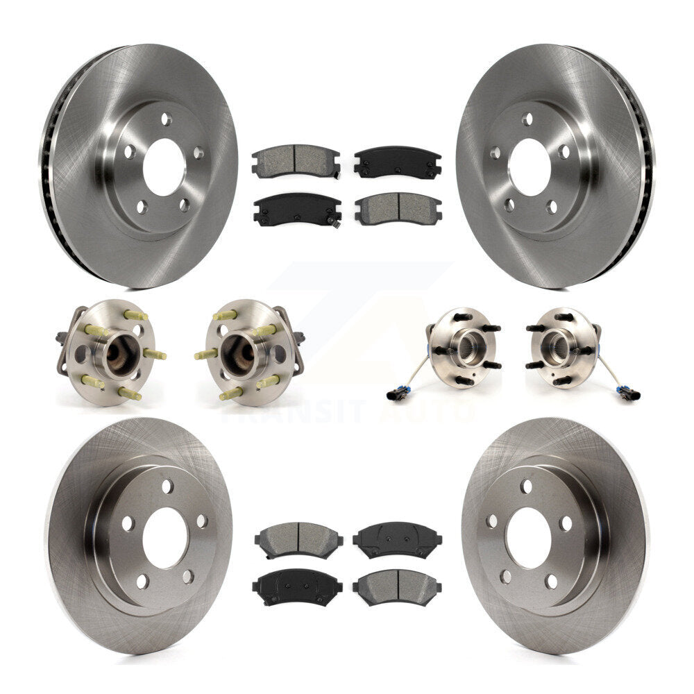 Kit de plaquettes de Rotor de frein, roulement de moyeu avant et arrière (10 pièces) pour Buick LesSabre Pontiac Par