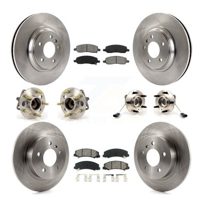 Kit de rotor et de plaquettes de frein, roulement de moyeu avant et arrière (10 pièces) pour Buick Lucerne 4.6 06-11