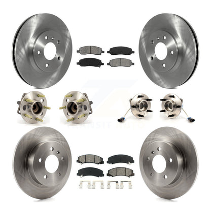 Kit de rotors et plaquettes de frein à disque, roulements de moyeu avant et arrière (10 pièces) pour Buick Lucerne