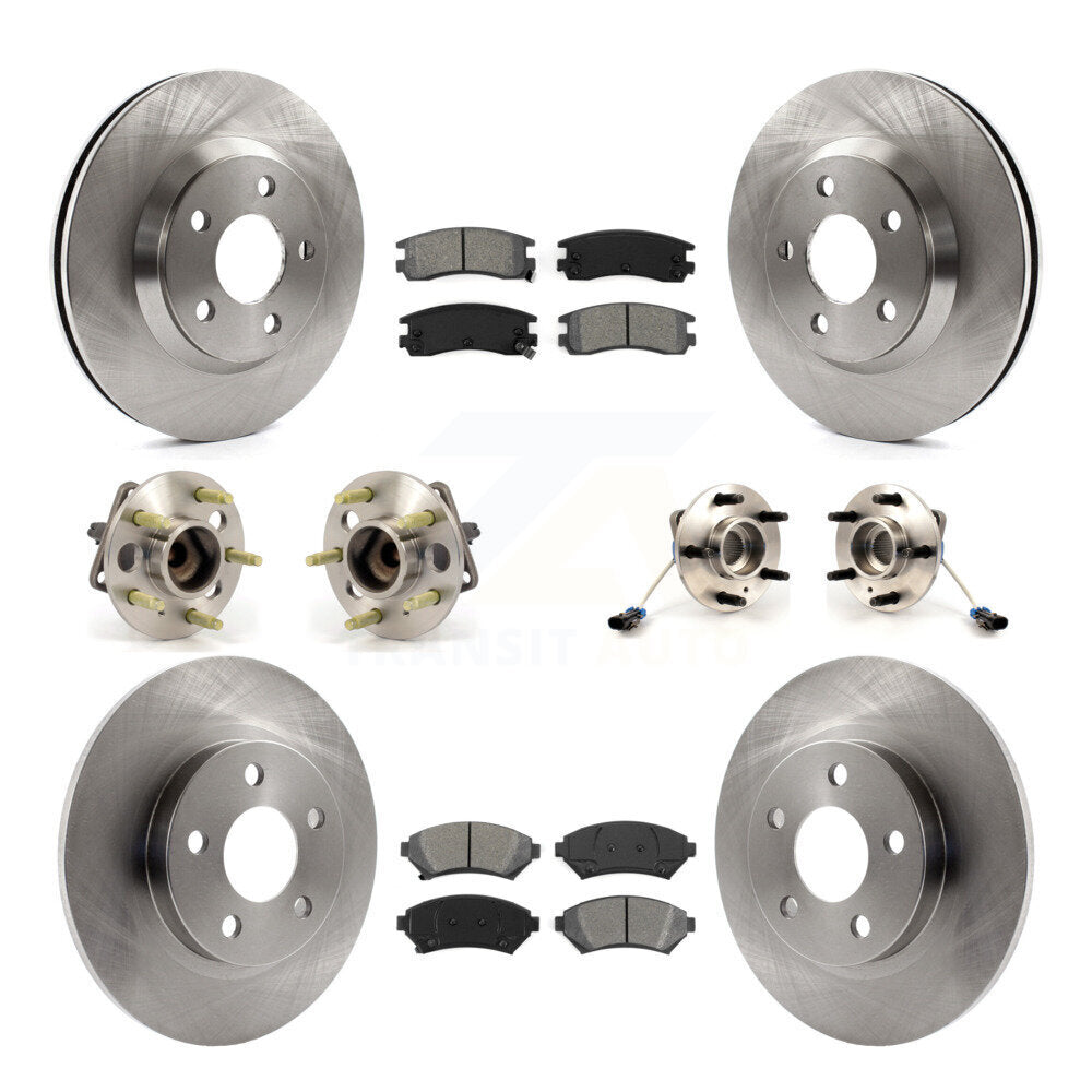 Kit de plaquettes de Rotor de frein, roulement de moyeu avant et arrière (10 pièces) pour Buick Park Avenue Ultr 05