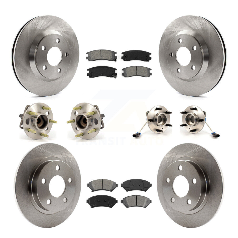 Kit de plaquettes de Rotor de frein, roulement de moyeu avant et arrière (10 pièces) pour Buick LesSabre Pontiac Par