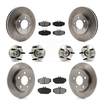 Kit de plaquettes de Rotor de frein, roulement de moyeu avant et arrière (10 pièces) pour Ford Taurus Mercury Sabl