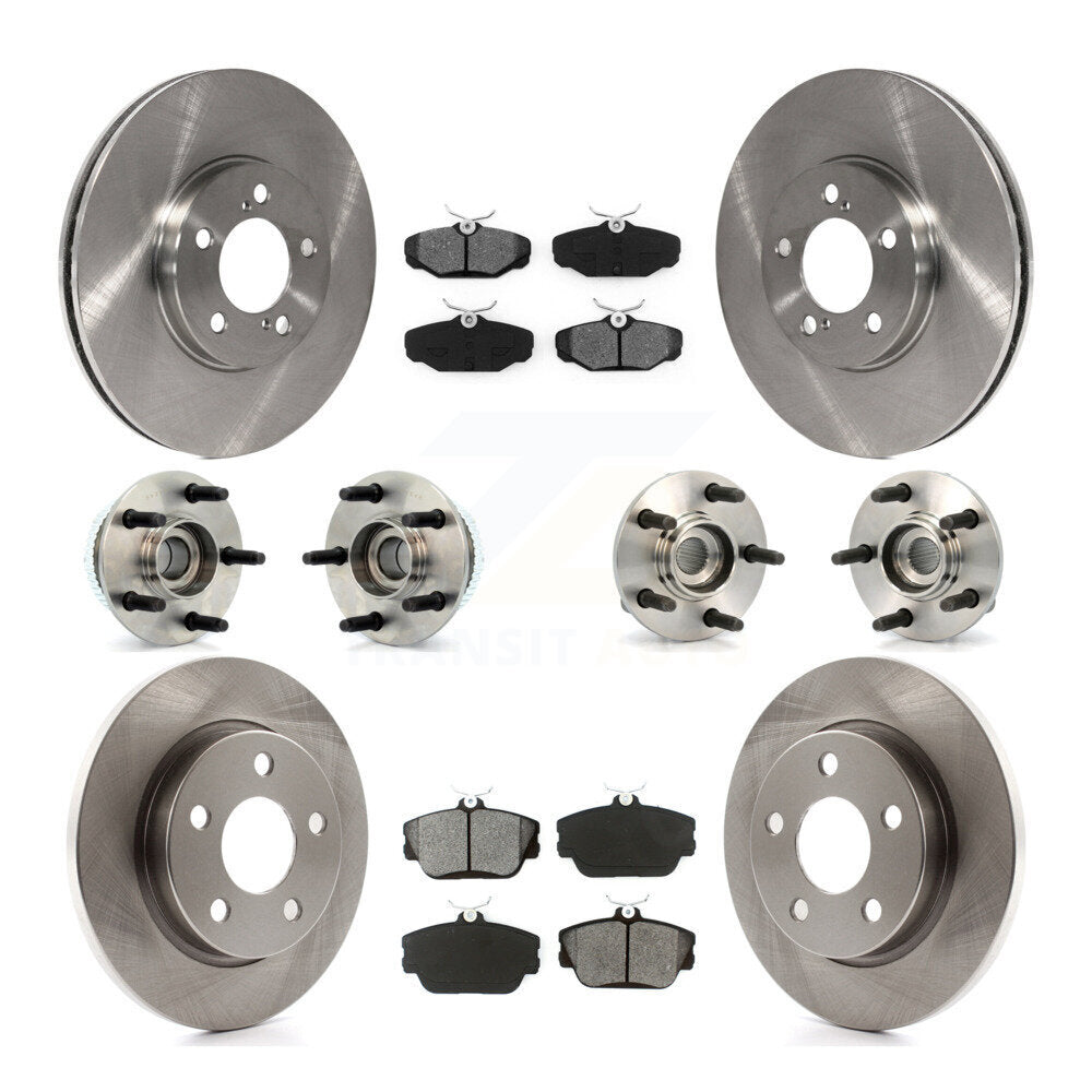 Kit de plaquettes de Rotor de frein, roulement de moyeu avant et arrière (10 pièces) pour Ford Taurus Lincoln Sabl