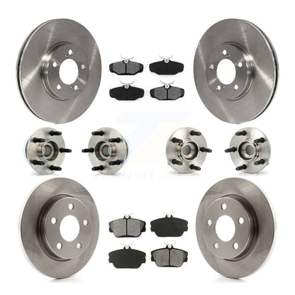 Kit de plaquettes de Rotor de frein, roulement de moyeu avant et arrière (10 pièces) pour Ford Taurus Lincoln Sabl