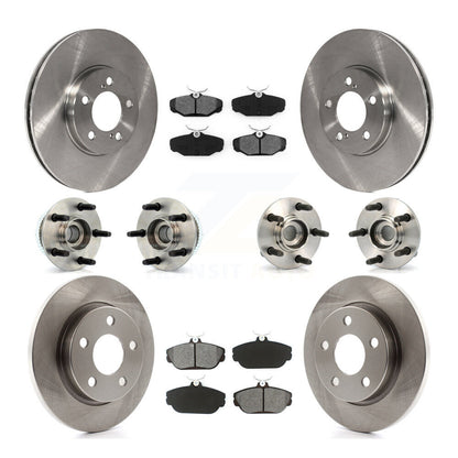 Kit de rotors et plaquettes de frein à disque, roulements de moyeu avant et arrière (10 pièces) pour Ford Taurus