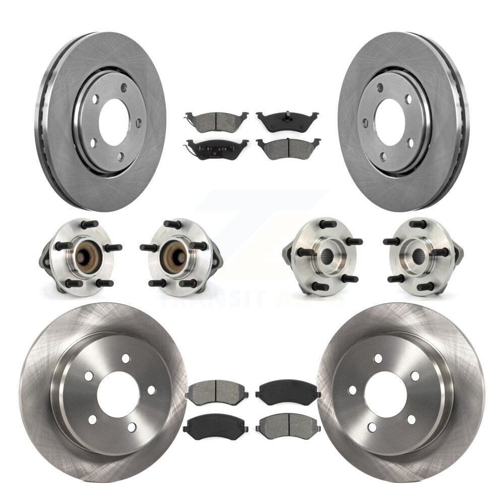 Kit de plaquettes de Rotor de frein, roulement de moyeu avant et arrière (10 pièces) pour Dodge Caravan Grand Town