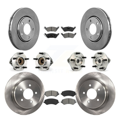 Kit de plaquettes de Rotor de frein, roulement de moyeu avant et arrière (10 pièces) pour Dodge Caravan Grand Town