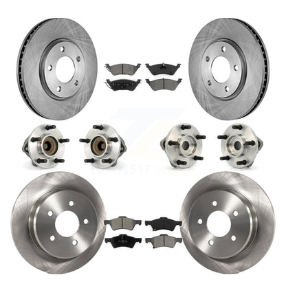 Kit de plaquettes de Rotor de frein, roulement de moyeu avant et arrière (10 pièces) pour Dodge Grand Caravan Town