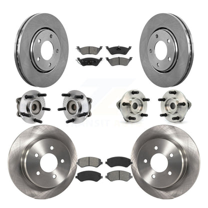 Kit de plaquettes de Rotor de frein, roulement de moyeu avant et arrière (10 pièces) pour Dodge Caravan Grand Town