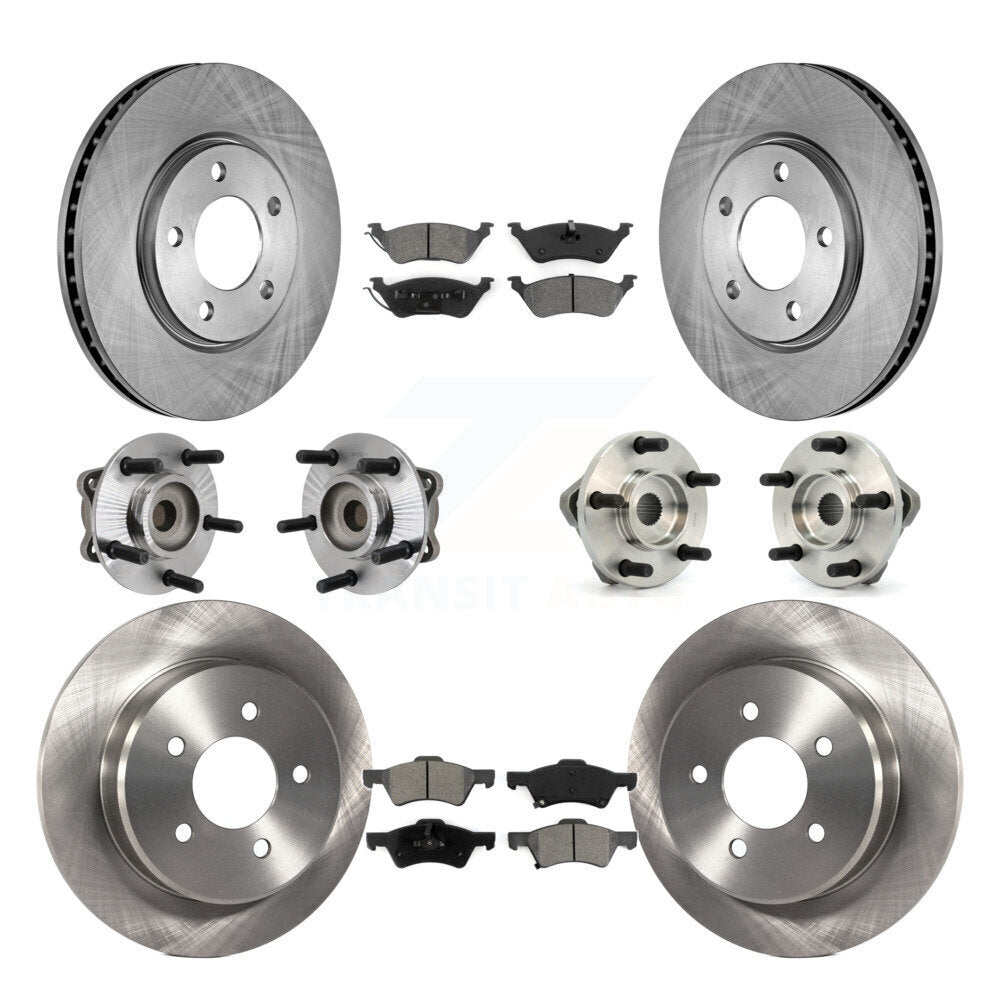 Kit de plaquettes de Rotor de frein, roulement de moyeu avant et arrière (10 pièces) pour Dodge Grand Caravan Town