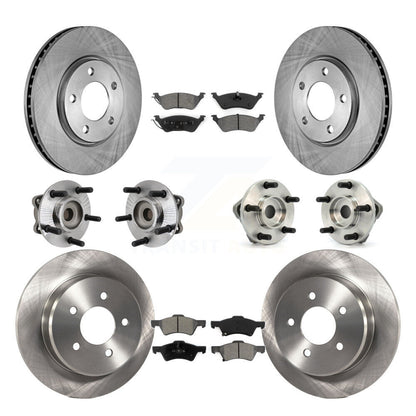 Kit de plaquettes de Rotor de frein, roulement de moyeu avant et arrière (10 pièces) pour Dodge Grand Caravan Town