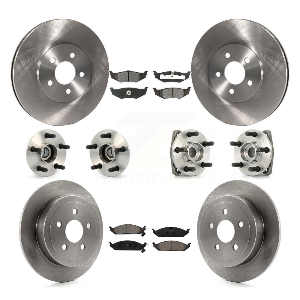 Kit de plaquettes de Rotor de frein à disque, roulement de moyeu avant et arrière (10 pièces) pour Chrysler Cirrus Dodg