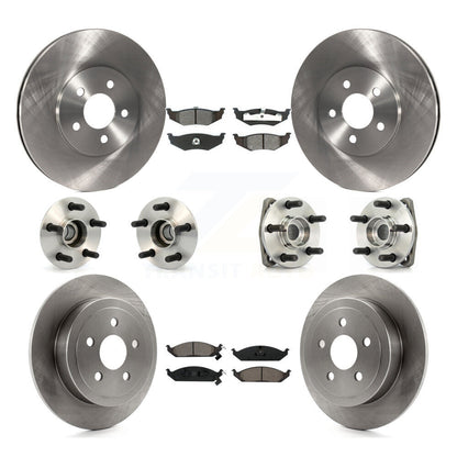 Kit de plaquettes de Rotor de frein à disque, roulement de moyeu avant et arrière (10 pièces) pour Chrysler Cirrus Dodg