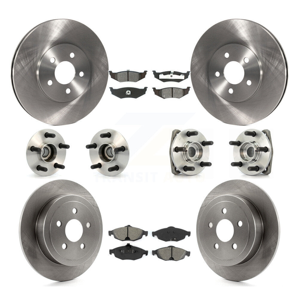Kit de Rotor et de plaquettes de frein, roulement de moyeu avant et arrière (10 pièces) pour Chrysler Sebring Dodge