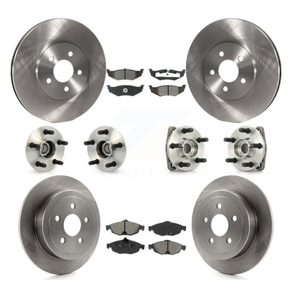 Kit de Rotor et de plaquettes de frein, roulement de moyeu avant et arrière (10 pièces) pour Chrysler Sebring Dodge
