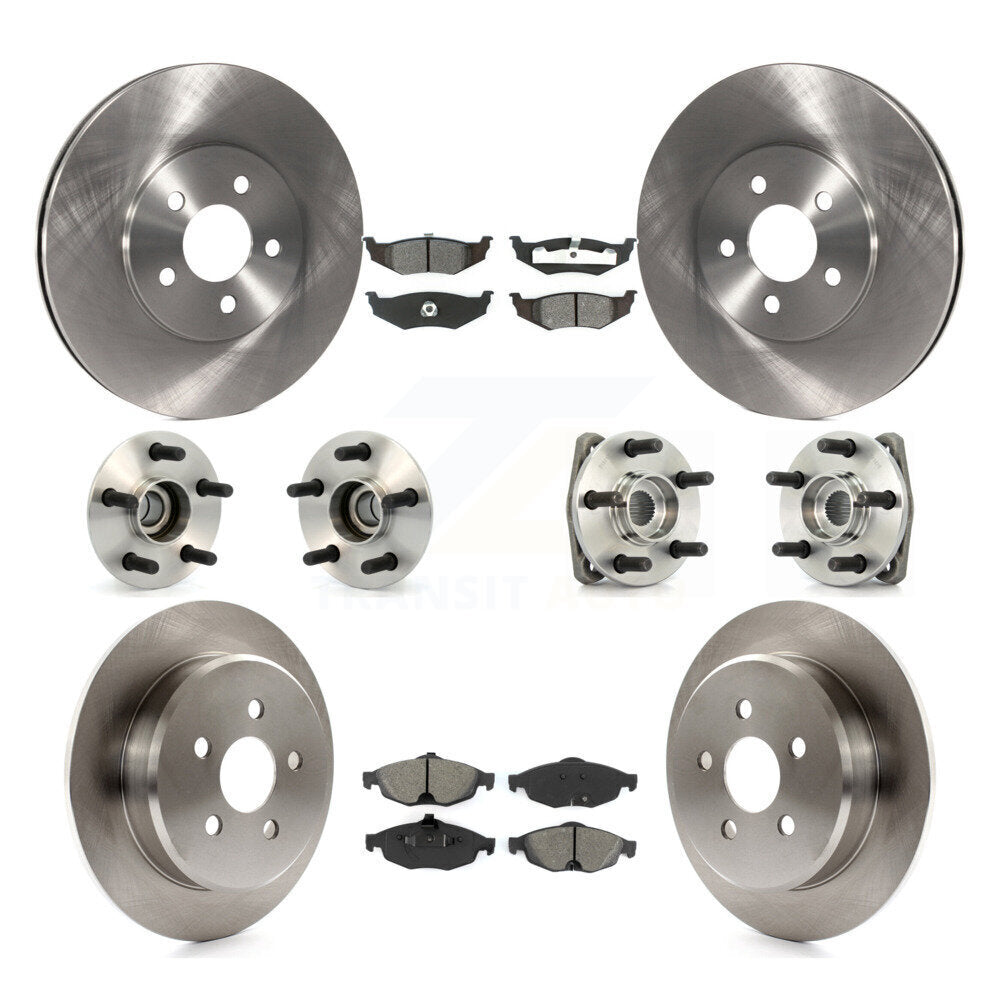 Kit de Rotor et de plaquettes de frein, roulement de moyeu avant et arrière (10 pièces) pour Chrysler Sebring Dodge