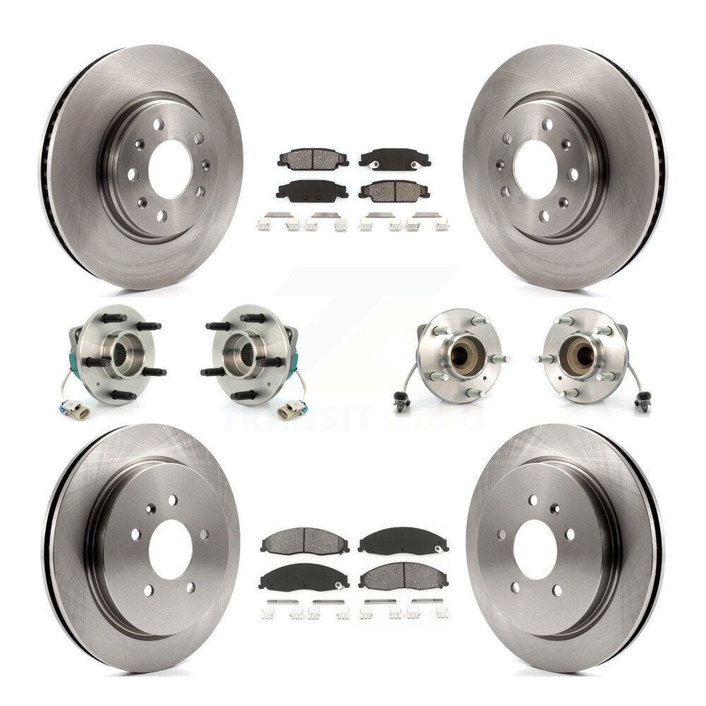 Kit de rotors et plaquettes de frein à disque, roulements de moyeu avant et arrière (10 pièces) pour Cadillac CTS