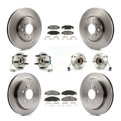 Kit de rotors et plaquettes de frein à disque, roulements de moyeu avant et arrière (10 pièces) pour Cadillac CTS