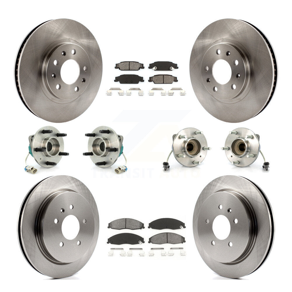 Kit de rotors et plaquettes de frein à disque, roulements de moyeu avant et arrière (10 pièces) pour Cadillac CTS