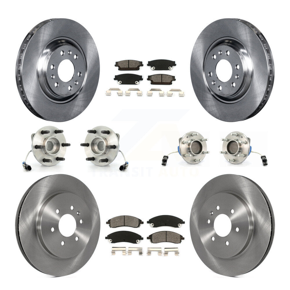 Kit de Rotor et plaquettes de frein à disque, roulement de moyeu avant et arrière (10 pièces) pour Cadillac SRX RW