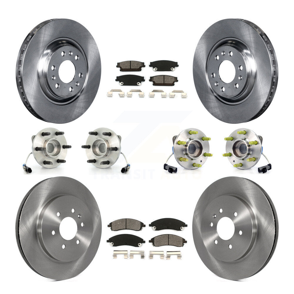 Kit de Rotor et plaquettes de frein à disque, roulement de moyeu avant et arrière (10 pièces) pour Cadillac SRX AW